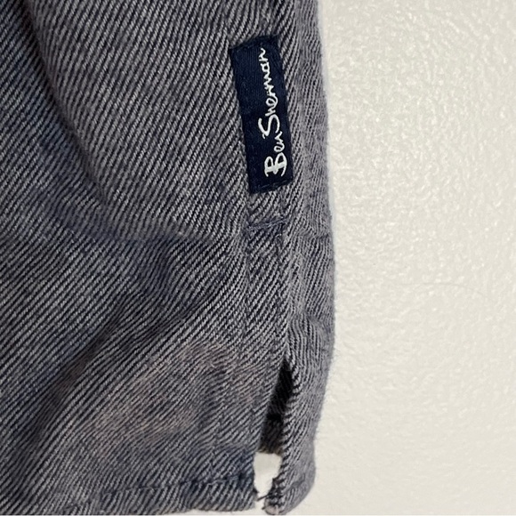 Ben Sherman Size XL Gray & Blue Button Long Sleeve Shirt Shacket Overshirt - Picture 3 of 11